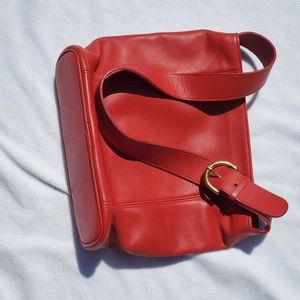 Red Leather Coach Purse